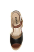 Soda Terani Black Multi Platform Espadrille Wedges
