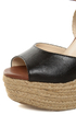 Soda Terani Black Multi Platform Espadrille Wedges