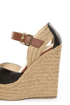 Soda Terani Black Multi Platform Espadrille Wedges