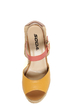 Soda Terani Mustard Multi Color Block Platform Espadrille Wedges