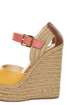 Soda Terani Mustard Multi Color Block Platform Espadrille Wedges