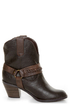 Soda West Dark Brown Harness Mid Calf Cowgirl Boots