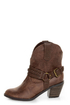 West Light Brown Harness Mid Calf Cowgirl Boots