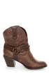 West Light Brown Harness Mid Calf Cowgirl Boots