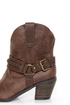 West Light Brown Harness Mid Calf Cowgirl Boots