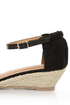 Soda Zaria Black Linen Espadrille Sliver Wedges