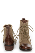 Sbicca Allman Brown Two-Tone Lace-Up Ankle Boots