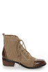 Sbicca Allman Brown Two-Tone Lace-Up Ankle Boots
