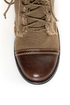 Sbicca Allman Brown Two-Tone Lace-Up Ankle Boots