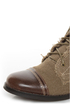Sbicca Allman Brown Two-Tone Lace-Up Ankle Boots