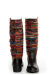 Sbicca El Dorado Black Multi Striped Riding Boots