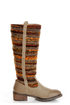 Sbicca El Dorado Taupe Multi Striped Riding Boots