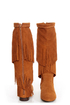 Sbicca Shyann Tan Suede Fringe Knee High Boots