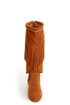 Sbicca Shyann Tan Suede Fringe Knee High Boots