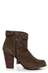 Sbicca Wynonna Taupe Tasseled Fringe Ankle Boots