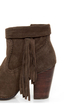 Sbicca Wynonna Taupe Tasseled Fringe Ankle Boots