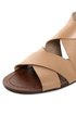 Steve Madden Achilees Natural Leather Flat Gladiator Sandals