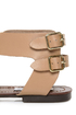 Steve Madden Achilees Natural Leather Flat Gladiator Sandals