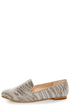 Steve Madden Conncord Pewter Studded Smoking Slipper Flats