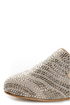 Steve Madden Conncord Pewter Studded Smoking Slipper Flats