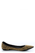 Steve Madden Extraa Black Gold Studded Pointed Flats