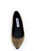 Steve Madden Extraa Black Gold Studded Pointed Flats