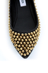 Steve Madden Extraa Black Gold Studded Pointed Flats
