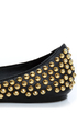 Steve Madden Extraa Black Gold Studded Pointed Flats
