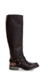 Steve Madden Judgemnt Black Leather Fleur-De-Lis Riding Boots