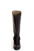 Steve Madden Judgemnt Black Leather Fleur-De-Lis Riding Boots