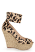 Steve Madden Kardd Leopard Pony Fur Espadrille Wedges