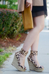 Steve Madden Kardd Leopard Pony Fur Espadrille Wedges