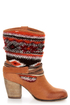Steve Madden Tolteca Cognac Leather Southwest Mid-Calf Boots