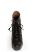Shoe Republic LA Terza Black Spiked and Studded Lace-Up Booties