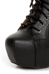 Shoe Republic LA Terza Black Spiked and Studded Lace-Up Booties