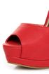 Shoe Republic LA Catarina Red Ankle Strap Platform Heels