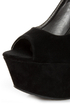 Shoe Republic LA Deare Black Spiked and Studded Platform Wedges