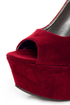 Shoe Republic LA Deare Wine Red Spiked & Studded Platform Wedges