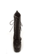 Shoe Republic LA Fiorina Black Belted Lace-Up Platform Boots