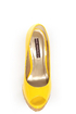 Shoe Republic LA Leisure Yellow Patent Chained Platform Pumps