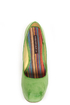 Shoe Republic LA Maple Apple Green Burnished Platform Heels