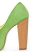 Shoe Republic LA Maple Apple Green Burnished Platform Heels