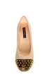 Shoe Republic LA Scion Nude Spiked Cap-Toe Flats