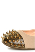 Shoe Republic LA Scion Nude Spiked Cap-Toe Flats