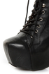 Shoe Republic LA Step Black Lace-Up Platform Ankle Boots