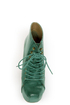 Shoe Republic LA Step Green Lace-Up Platform Ankle Boots