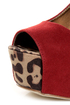 Shoe Republic LA Vicenza Wine Red and Leopard Platform Heels