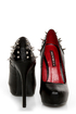Shoe Republic LA Volta Black Spiked and Studded Platform Pumps