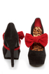 Promise Bachata Black Suede Bow-Strap Pumps