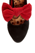 Promise Bachata Black Suede Bow-Strap Pumps